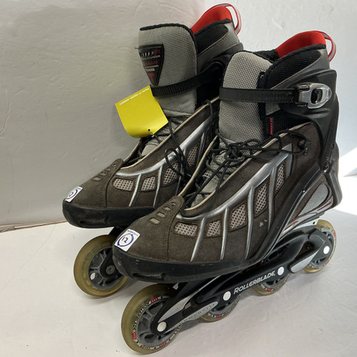 Vist Large View of Product Image Which is Used Rollerblade AERO 5 Senior Rec Fitness Skates Black Senior 12