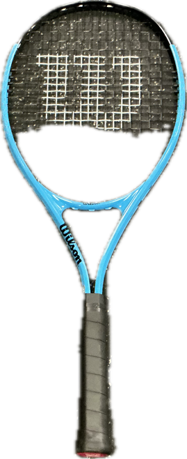 Vist Large View of Product Image Which is Used Wilson ULTRA POWER XL 112 Adult Tennis Racquet Royal Blue 4 3/8"