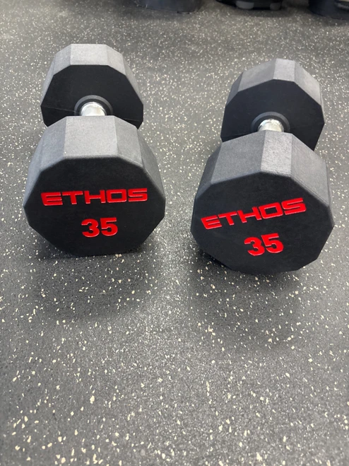 Vist Large View of Product Image Which is Used Ethos Hex Dumbbell (Pair) 35 lb