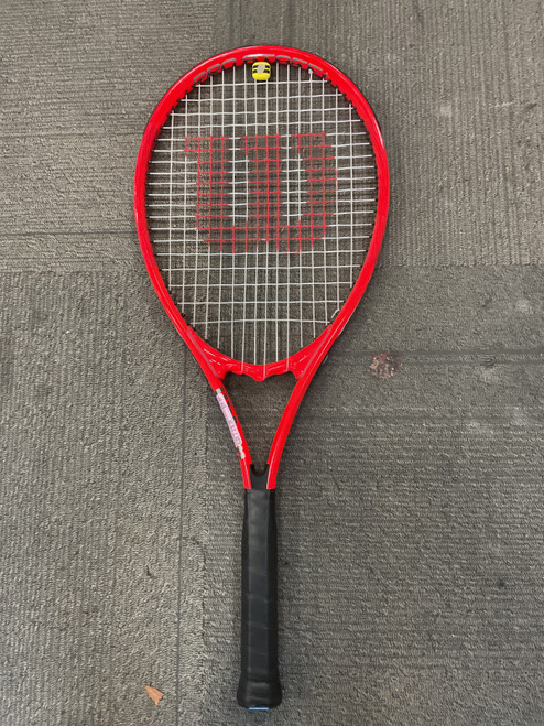 Vist Large View of Product Image Which is Used Wilson PRO STAFF PRECISION XL Adult Tennis Racquet Red 3 3/8"