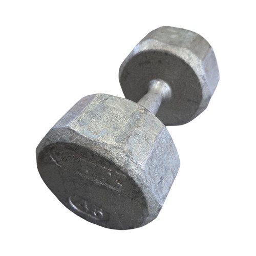 Vist Large View of Product Image Which is Used 45 LB HEX DUMBBELL Hex Dumbbell (Each) 45 lb