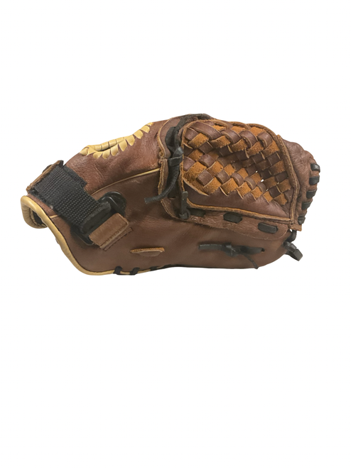 Vist Large View of Product Image Which is Used Mizuno POWER CLOSE BB/SB Glove RH Throw Brown 11"
