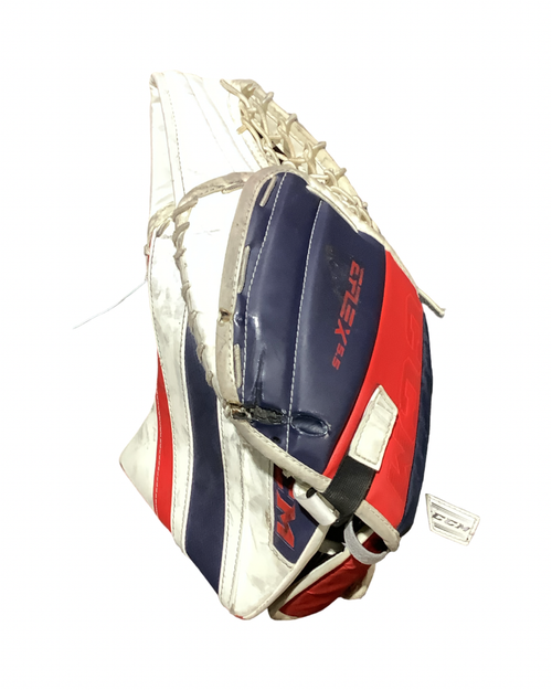 Vist Large View of Product Image Which is Used CCM EFLEX5.5 Senior Goalie Catcher White