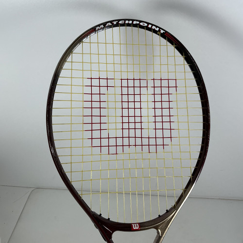 Vist Large View of Product Image Which is Used Wilson MATCHPOINT TENNIS RACQUET Adult Tennis Racquet Maroon 4 3/8"