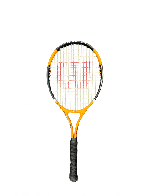 Vist Large View of Product Image Which is Used Wilson TITANIUM 3 Adult Tennis Racquet Orange 4 1/4"