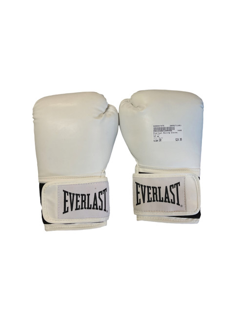 Vist Large View of Product Image Which is Used Everlast Boxing Gloves White Senior