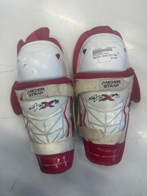 Vist Large View of Product Image Which is Used Bauer VAPOR X80 Junior Shin Guards Black 10"