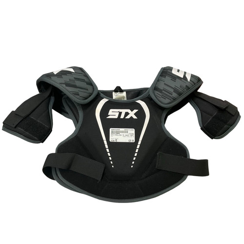 Vist Large View of Product Image Which is Used STX STALLION 75 Lacrosse Shoulder Pads Black MD