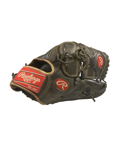 Vist Large View of Product Image Which is Used Rawlings GG ELITE BB/SB Glove RH Throw Black 12"
