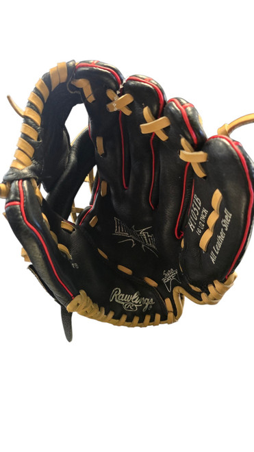 Vist Large View of Product Image Which is Used Rawlings H1051B BB/SB Glove RH Throw Black 10 1/2"