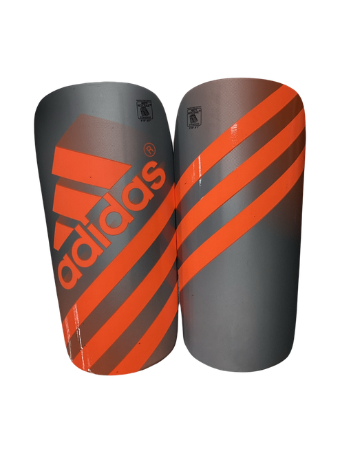 Vist Large View of Product Image Which is Used Adidas Soccer Shin Guards Adult Grey LG