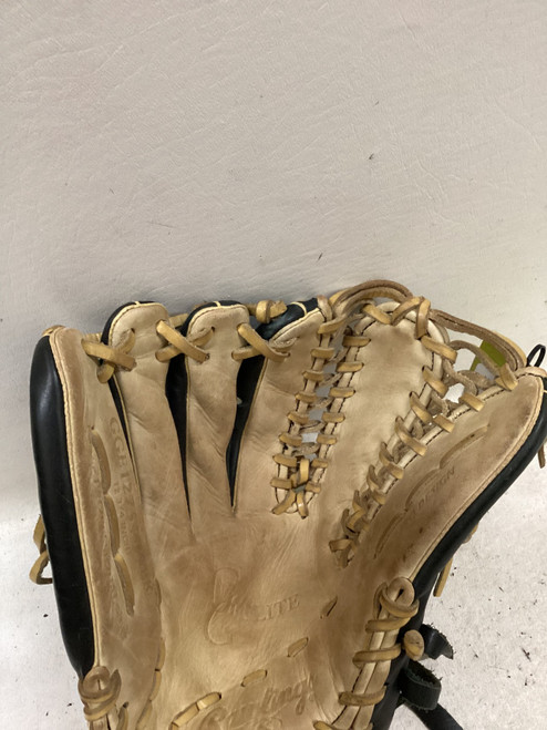 Vist Large View of Product Image Which is Used Rawlings GGE1275TCBLK BB/SB Glove LH Throw Black And Tan 12 3/4"
