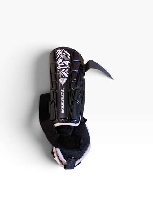 Vist Large View of Product Image Which is Used Vizari Soccer Shin Guards Junior Black MD