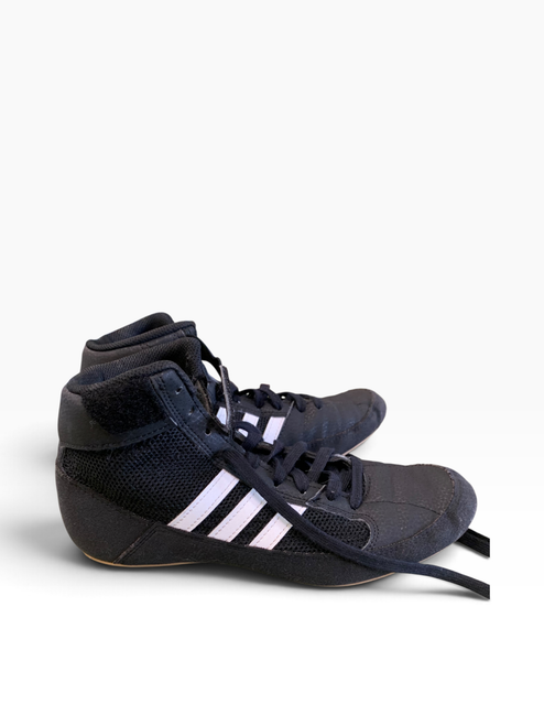 Vist Large View of Product Image Which is Used Adidas Wrestling Shoes Black Senior 5.5