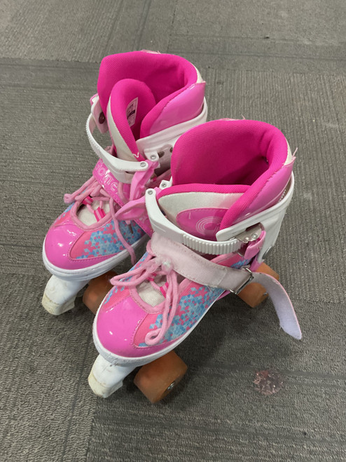 Vist Large View of Product Image Which is Used GONEX QUAD SKATES ADJ 1-4 Junior Roller Quad Skates Pink Adjustable