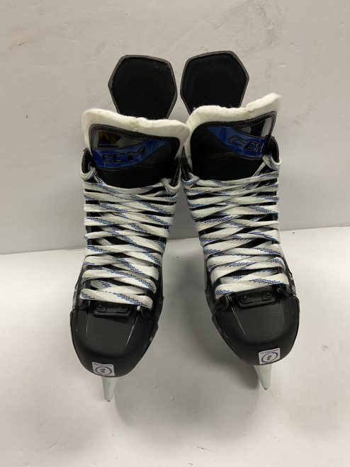 Vist Large View of Product Image Which is Used CCM JETSPEED XTRA Senior Hockey Skate Black And Navy Blue Senior 8