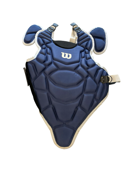Vist Large View of Product Image Which is Used Wilson CHEST PROTECTOR Catchers Chest Protector Royal Blue Youth
