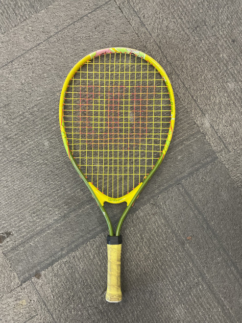 Vist Large View of Product Image Which is Used Wilson SPONGEBOB SERVE IT UP Junior Tennis Racquet Green 21"