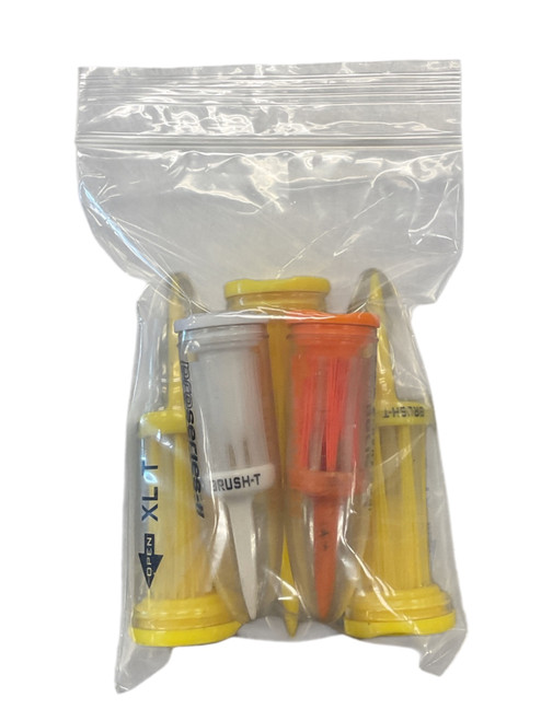 Vist Large View of Product Image Which is Used Brush-T 5 PACK ASSORTED TEES Golf Accessory