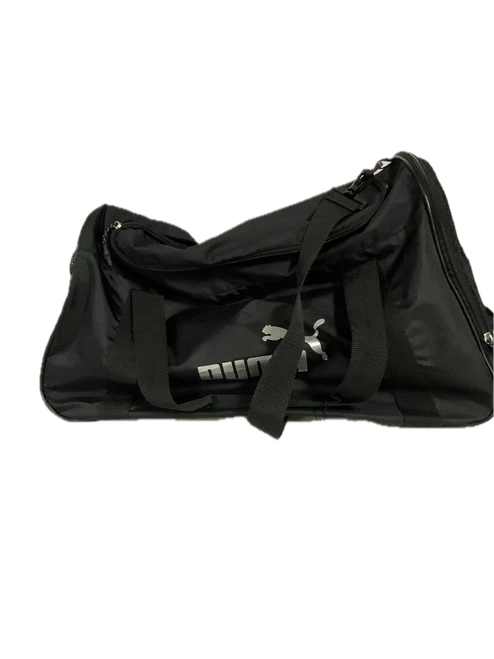 Vist Large View of Product Image Which is Used Puma Soccer Player Duffel Bag Black