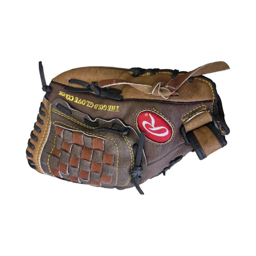 Vist Large View of Product Image Which is Used Rawlings PP GLOVE 12 BB/SB Glove RH Throw Brown 12"