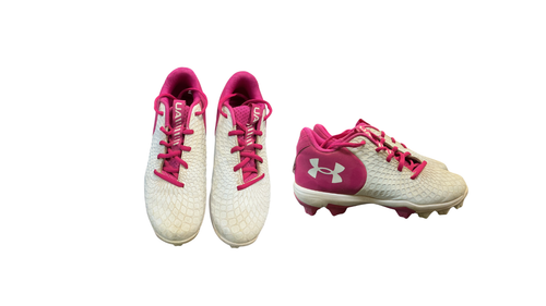 Vist Large View of Product Image Which is Used Under Armour GLYDE 2.0 SOFTBALL CLEAT BB/SB Cleats Pink Junior 05.5