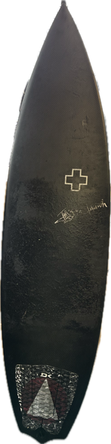 Vist Large View of Product Image Which is Used 3 FIN Surfboard Doc Lausch Carbon Black 6Ft 6In