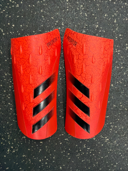 Vist Large View of Product Image Which is Used Adidas PREDATOR Soccer Shin Guards Adult Red MD