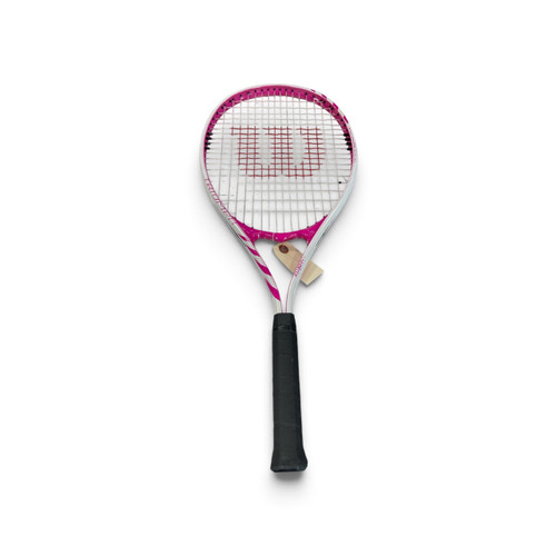 Vist Large View of Product Image Which is Used Wilson Triumph Adult Tennis Racquet Pink 4 1/4", full view