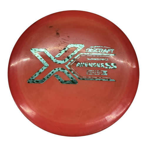 Vist Large View of Product Image Which is Used Discraft X AVENGER SS Disc Golf Driver Red 169g