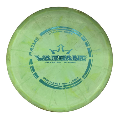 Vist Large View of Product Image Which is Used Dynamic Discs PRIME WARRANT Disc Golf Mid Range Green 177g
