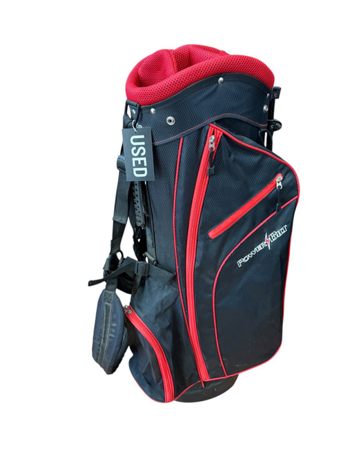 Vist Large View of Product Image Which is Used Powerbilt Mens Stand Bag Black And Red