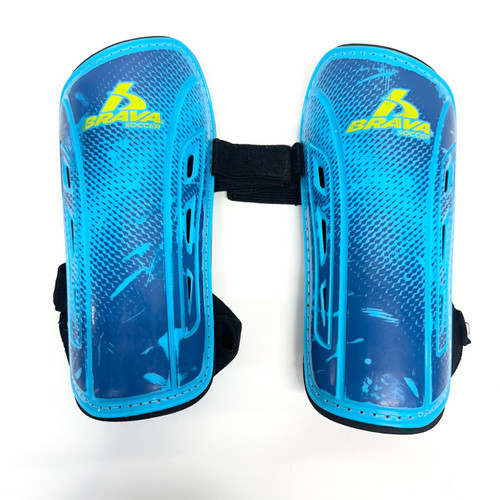 Vist Large View of Product Image Which is Used Brava Soccer Shin Guards Adult Carolina Blue MD