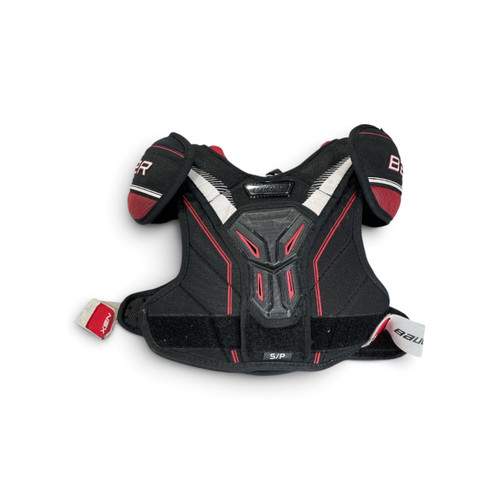 Vist Large View of Product Image Which is Used Bauer NSX Junior Hockey Shoulder Pads Small, front view
