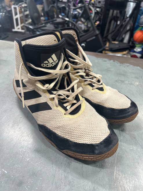Vist Large View of Product Image Which is Used Adidas Wrestling Shoes White Senior 12