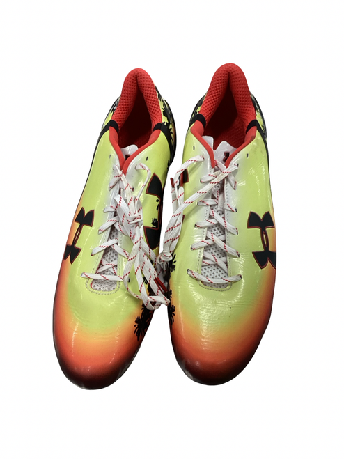 Vist Large View of Product Image Which is Used Under Armour SUNSHINE STATE Adult FB Cleats Yellow Senior 16