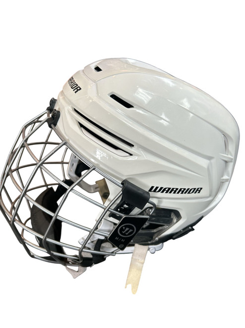 Vist Large View of Product Image Which is Used Warrior ALPHA ONE PRO COMBO MD Helmet Cage Combo White MD