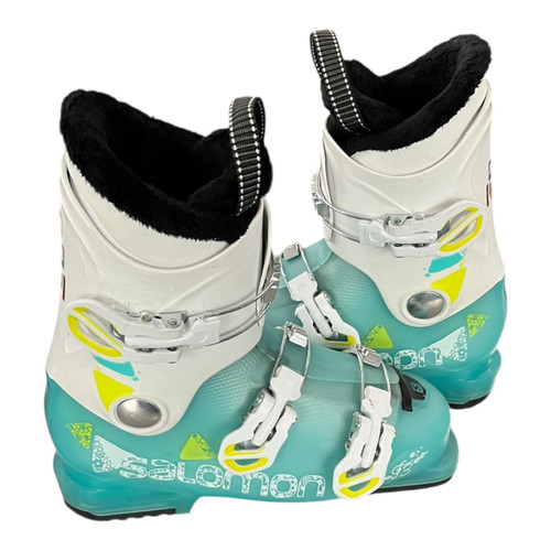 Vist Large View of Product Image Which is Used Salomon T3 Womens DH Ski Boot White 245 MP - M06.5 - W07.5