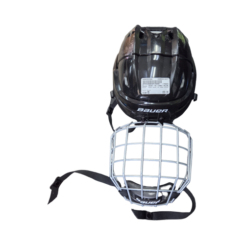 Vist Large View of Product Image Which is Used Bauer REAKT 55 COMBO HELMET Helmet Cage Combo Black MD