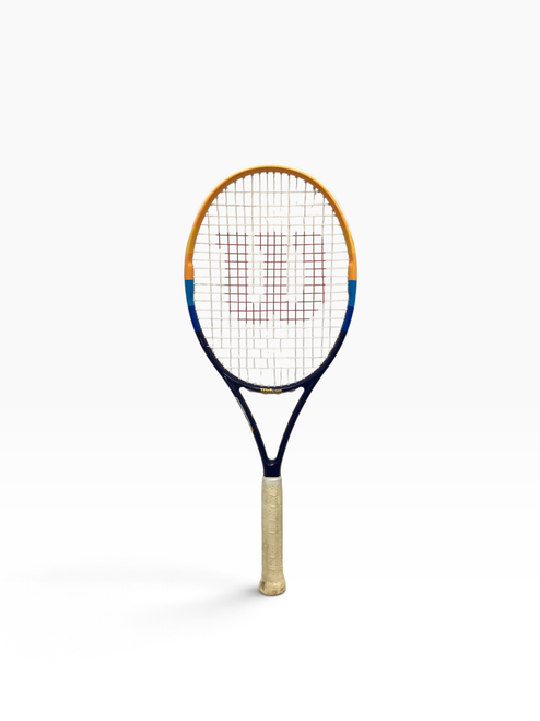 Vist Large View of Product Image Which is Used Wilson PRIME Adult Tennis Racquet Orange 4 3/8"