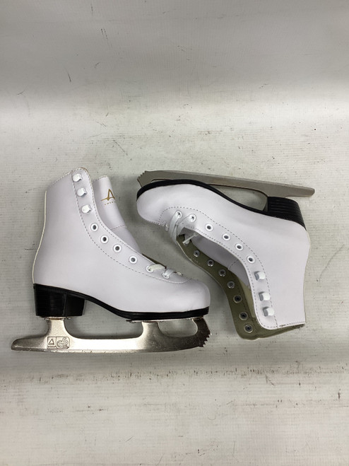 Vist Large View of Product Image Which is Used American Athletic 512 FIGURE SKATES Girls Figure Skate White Junior 01