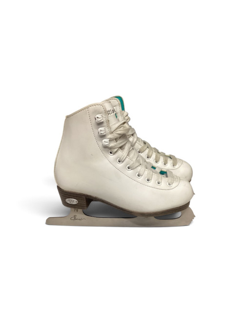 Vist Large View of Product Image Which is Used Riedell OPAL Girls Figure Skate White Junior 01