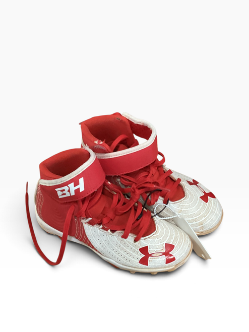 Vist Large View of Product Image Which is Used Under Armour BRYCE HARPER BB/SB Cleats Red Junior 01