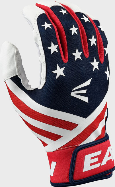 Vist Large View of Product Image Which is Easton Mav GT Batting Gloves, Red/White/Blue