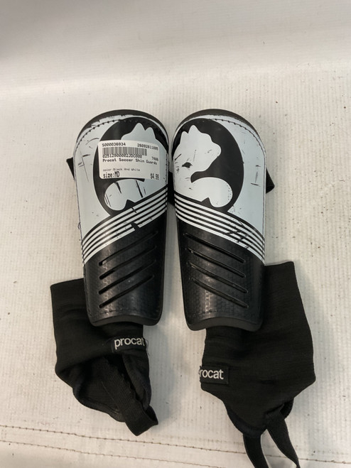 Vist Large View of Product Image Which is Used Soccer Shin Guards Youth Black And White MD