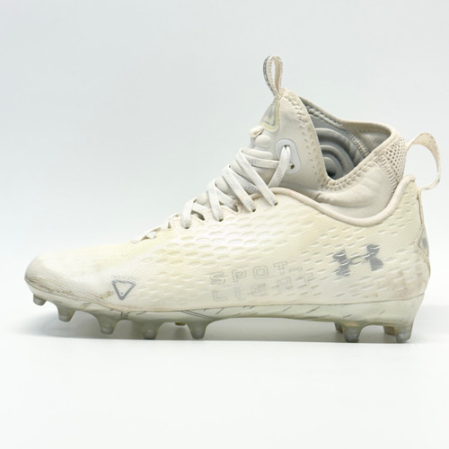 Vist Large View of Product Image Which is Used Under Armour SPOTLIGHT LUX MC 2.0 Adult FB Cleats White Senior 8.5