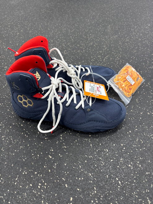 Vist Large View of Product Image Which is Brand New Rudis JB1 Wrestling Shoes Navy Blue Senior 9
