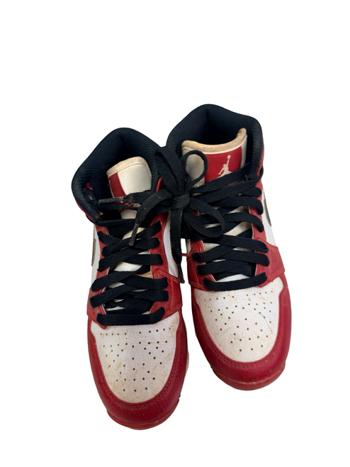 Vist Large View of Product Image Which is Used Nike JORDAN 1 Mid HF6883-100 Baseball Cleats Red Junior 02