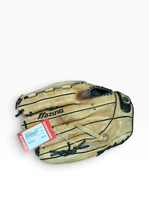 Vist Large View of Product Image Which is Used Mizuno GFN 1400 RH Throw Fastpitch Gloves Brown 14"