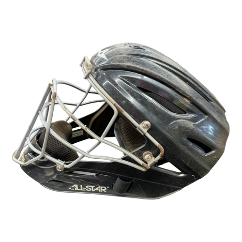 Vist Large View of Product Image Which is Used All Star SYSTEM 7 AXIS Catchers Helmet w/Mask Navy Blue S/M